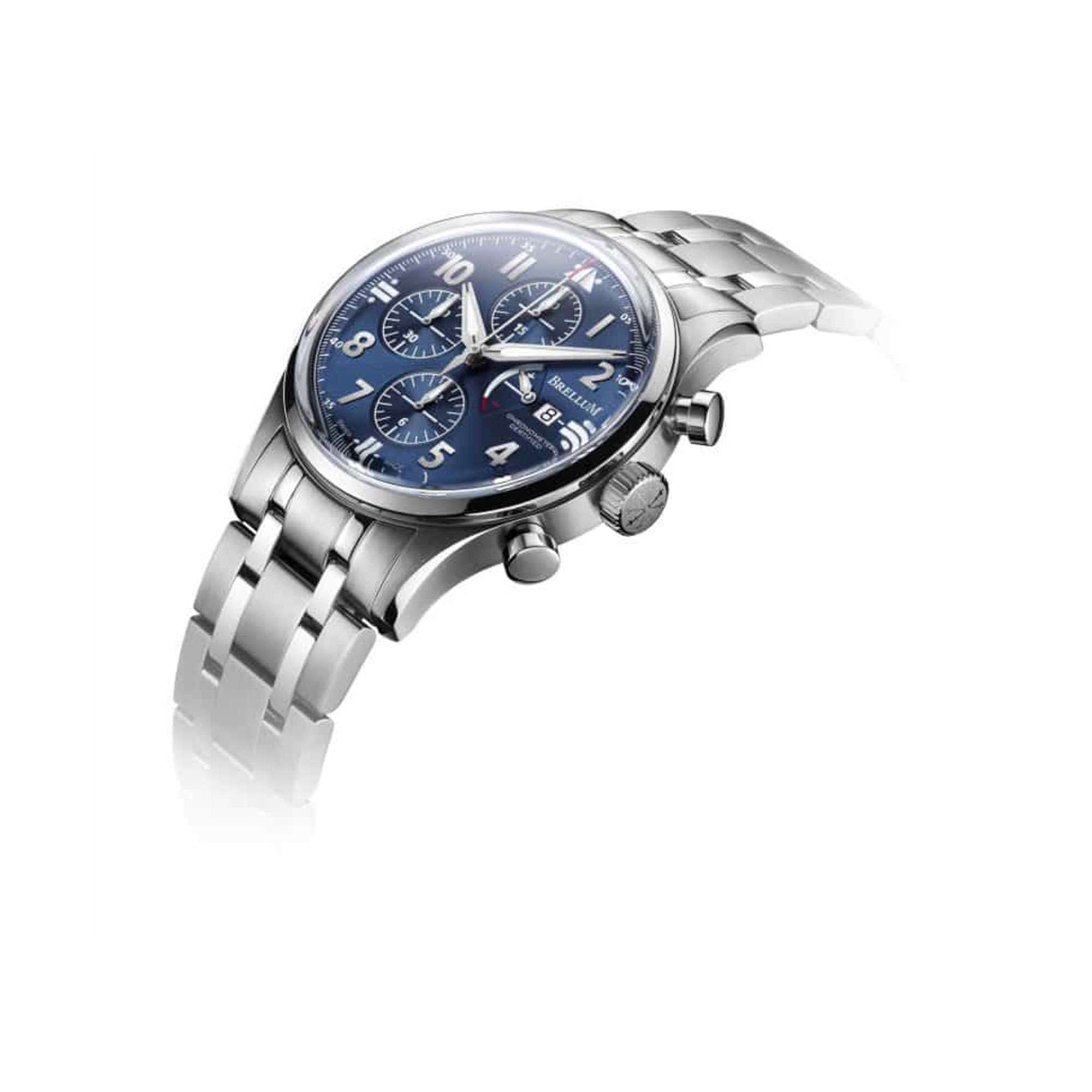 Brellum Pilot Power Reserve Chronometer Blue Dial pilot.217 – Swiss Time